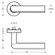 Intersteel Deurklink Ovale Hoek 90 graden op rozet geborsteld RVS Intersteel Deurklink Ovale Hoek 90 graden op rozet geborsteld RVS