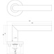 Intersteel Deurklink Hoek 90 graden op rozet geborsteld RVS Intersteel Deurklink Hoek 90 graden op rozet geborsteld RVS