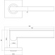 Intersteel Deurklink Hoek 90 graden plat op vierkant rozet geborsteld RVS Intersteel Deurklink Hoek 90 graden plat op vierkant rozet geborsteld RVS
