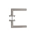 Intersteel Deurklink Hoek 90 graden op rozet met 7mm nok geborsteld RVS Intersteel Deurklink Hoek 90 graden op rozet met 7mm nok geborsteld RVS