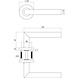 Intersteel Deurklink Hoek 90 graden op rozet met 7mm nok geborsteld RVS Intersteel Deurklink Hoek 90 graden op rozet met 7mm nok geborsteld RVS