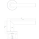 Intersteel Deurklink Recht Hoek 90 graden op rond rozet geborsteld RVS Intersteel Deurklink Recht Hoek 90 graden op rond rozet geborsteld RVS