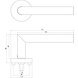 Intersteel Deurklink Hoek 90 graden met rozet geborsteld RVS Intersteel Deurklink Hoek 90 graden met rozet geborsteld RVS