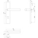 Intersteel Deurklink Hoek 90 graden op rechthoekig schild sleutelgat 56mm geborsteld RVS Intersteel Deurklink Hoek 90 graden op rechthoekig schild sleutelgat 56mm geborsteld RVS