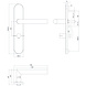 Intersteel Deurklink Hoek 90 graden op schild WC slot 63mm links geborsteld RVS Intersteel Deurklink Hoek 90 graden op schild WC slot 63mm links geborsteld RVS