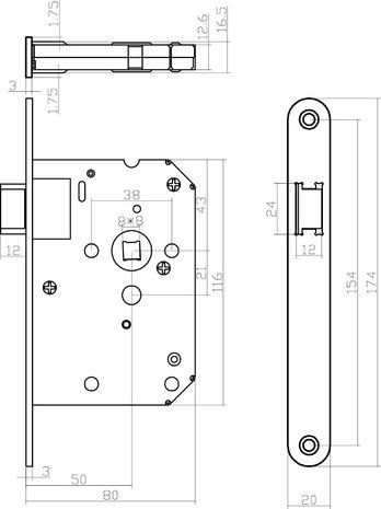 Intersteel Deurbeslag set loopslot RVS + deurklink Jura geborsteld RVS Intersteel Deurbeslag set loopslot RVS + deurklink Jura geborsteld RVS