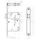 Intersteel Deurbeslag set loopslot RVS + deurklink Hoek 90 graden geborsteld RVS Intersteel Deurbeslag set loopslot RVS + deurklink Hoek 90 graden geborsteld RVS