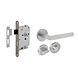 Intersteel Deurbeslag set WC-slot 63/8mm RVS + deurklink Hoek 90 graden RVS Intersteel Deurbeslag set WC-slot 63/8mm RVS + deurklink Hoek 90 graden RVS