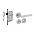 Deurbeslag set WC-slot 63/8mm RVS + deurklink Jura RVS Deurbeslag set WC-slot 63/8mm RVS + deurklink Jura RVS