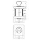 Intersteel WC-slot draaiknop vierkant wit Intersteel WC-slot draaiknop vierkant wit