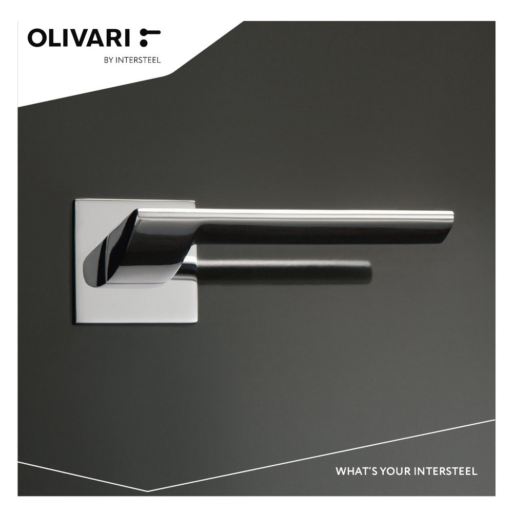 Olivari Deurklink Trend op rozet chroom - deurbeslag voor binnendeur - Olivari Olivari Deurklink Trend op rozet chroom - deurbeslag voor binnendeur - Olivari
