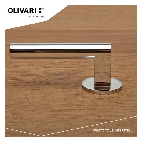 Olivari Deurklink Euclide op rozet chroom - deurbeslag voor binnendeur - Olivari Olivari Deurklink Euclide op rozet chroom - deurbeslag voor binnendeur - Olivari