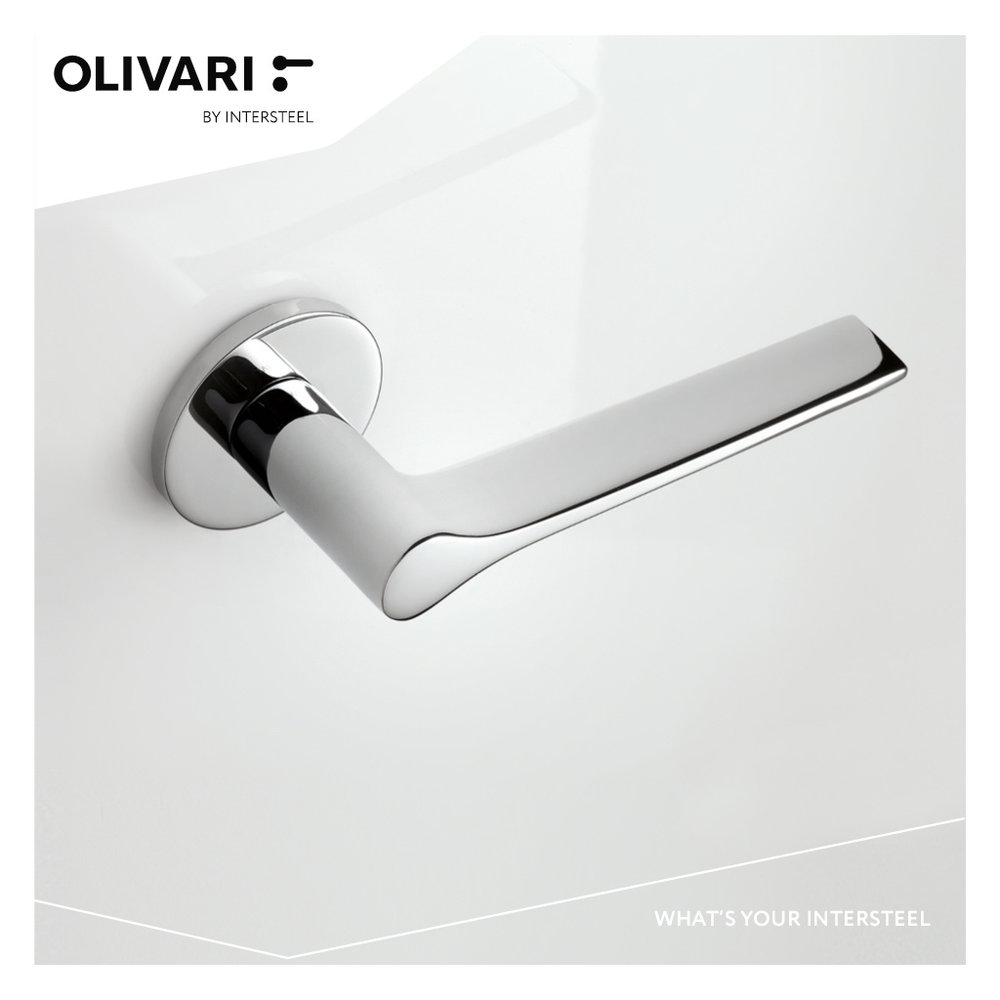 Olivari Deurklink Lama L op rozet chroom