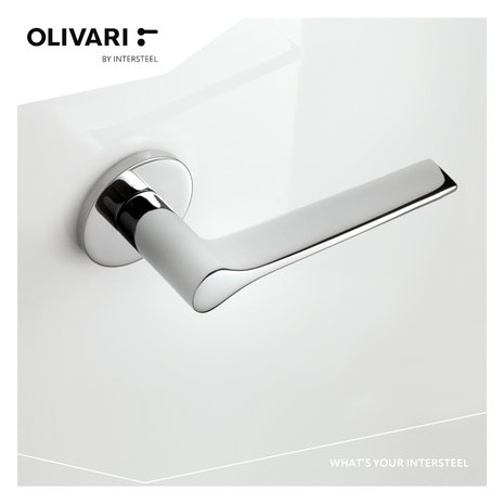Olivari Deurklink Lama L op rozet chroom - deurbeslag voor binnendeur - Olivari Olivari Deurklink Lama L op rozet chroom - deurbeslag voor binnendeur - Olivari