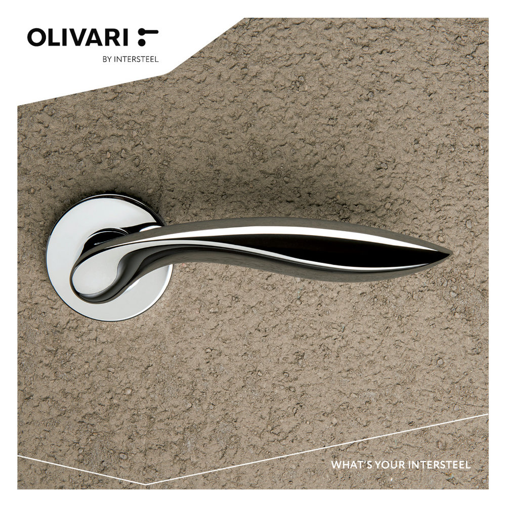 Olivari Deurklink Onda op rozet chroom