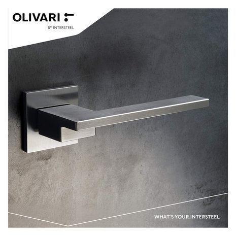 Olivari Deurklink Living op rozet mat chroom - deurbeslag voor binnendeur - Olivari Olivari Deurklink Living op rozet mat chroom - deurbeslag voor binnendeur - Olivari