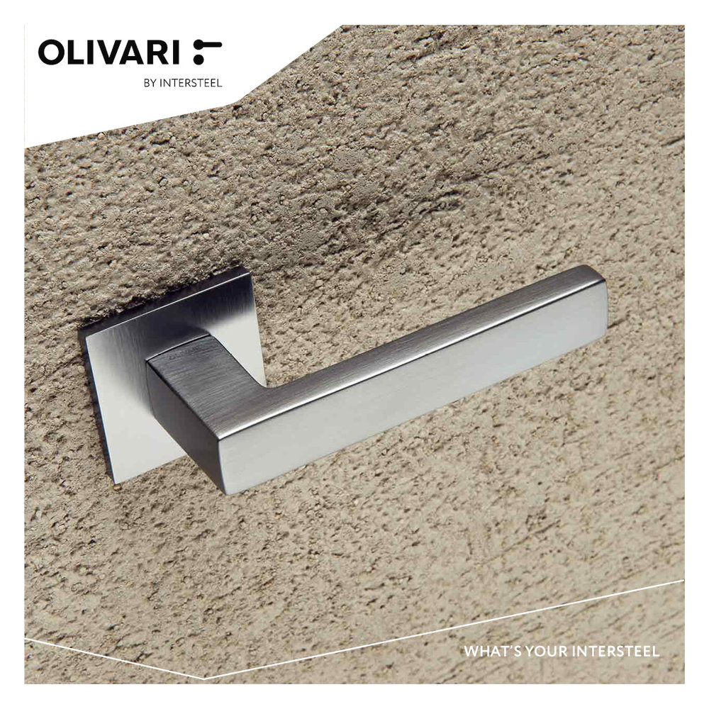 Olivari Deurklink Planet Q op rozet mat chroom - deurbeslag voor binnendeur - Olivari Olivari Deurklink Planet Q op rozet mat chroom - deurbeslag voor binnendeur - Olivari
