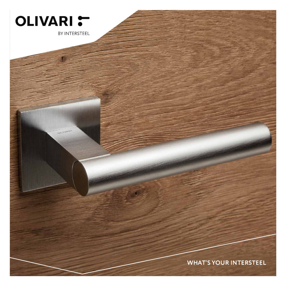 Olivari Deurklink Euclide Q op rozet mat chroom - deurbeslag voor binnendeur - Olivari Olivari Deurklink Euclide Q op rozet mat chroom - deurbeslag voor binnendeur - Olivari