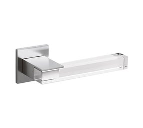 Olivari Deurklink Ice Cube op rozet mat chroom transparant Olivari Deurklink Ice Cube op rozet mat chroom transparant