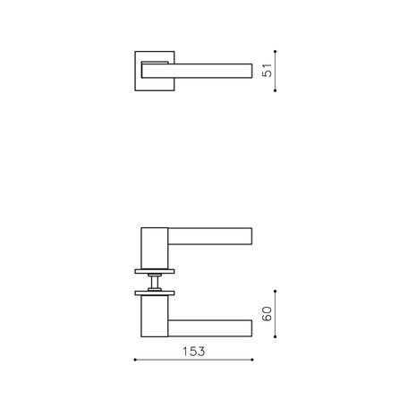 Olivari Deurklink Ice Cube op rozet mat chroom transparant Olivari Deurklink Ice Cube op rozet mat chroom transparant