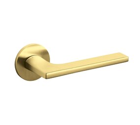 Olivari Deurklink Lotus op rozet messing mat titaan PVD Olivari Deurklink Lotus op rozet messing mat titaan PVD