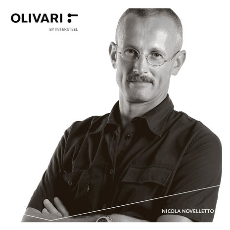 Olivari Deurklink Euclide op rozet nikkel titaan PVD Olivari Deurklink Euclide op rozet nikkel titaan PVD