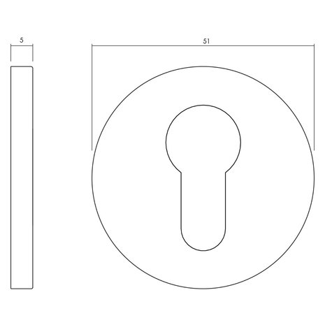 Olivari Cilinderrozet rond mat chroom Olivari Cilinderrozet rond mat chroom
