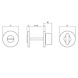 Olivari WC-slot rond messing mat titaan PVD Olivari WC-slot rond messing mat titaan PVD