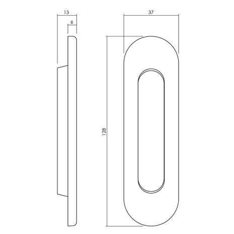 Olivari Schuifdeurkom Vico brons mat titaan PVD