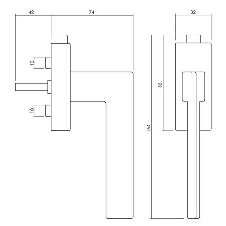 Olivari Raamsluiting Trend afsluitbaar chroom Olivari Raamsluiting Trend afsluitbaar chroom