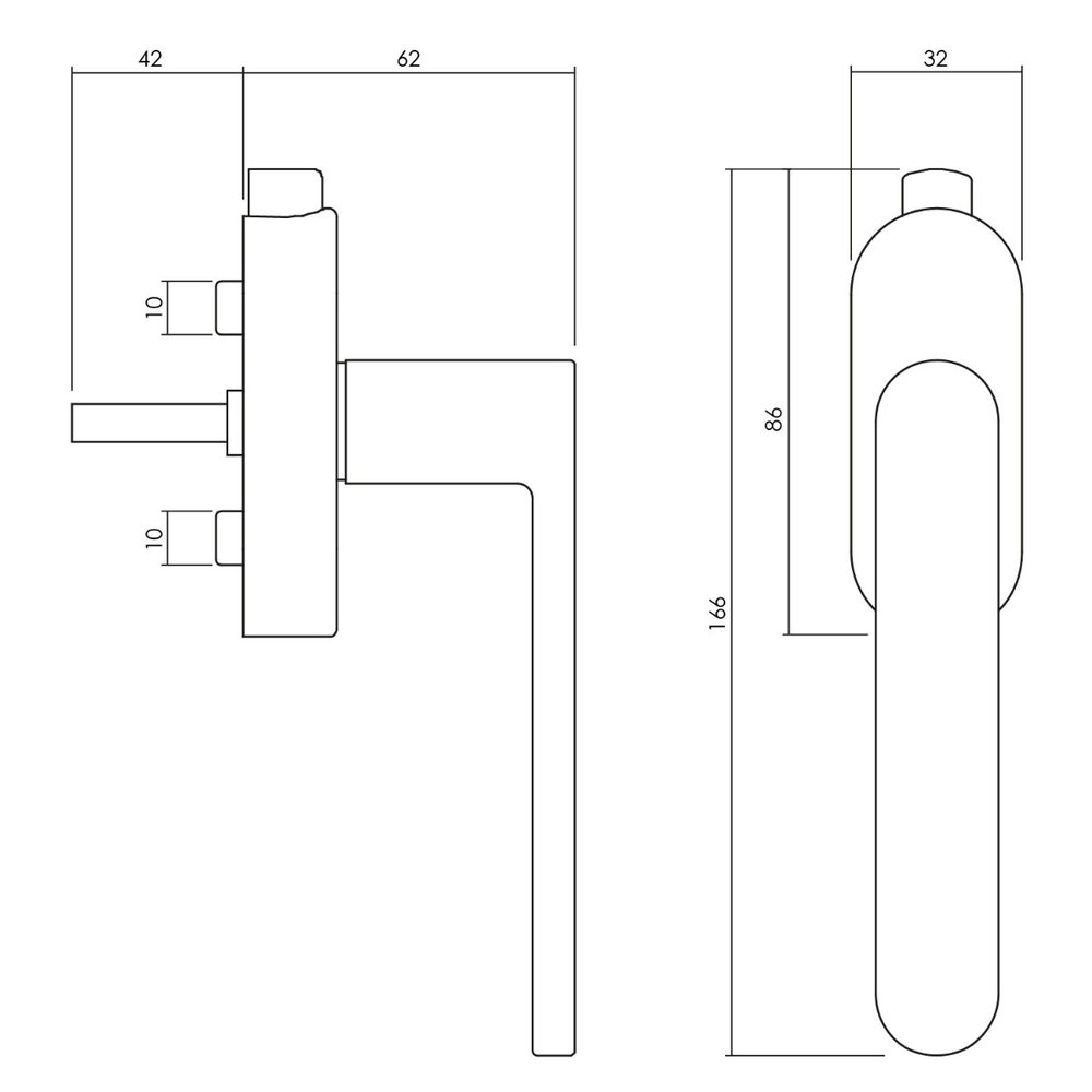 Olivari Raamsluiting Radial afsluitbaar RVS mat titaan PVD