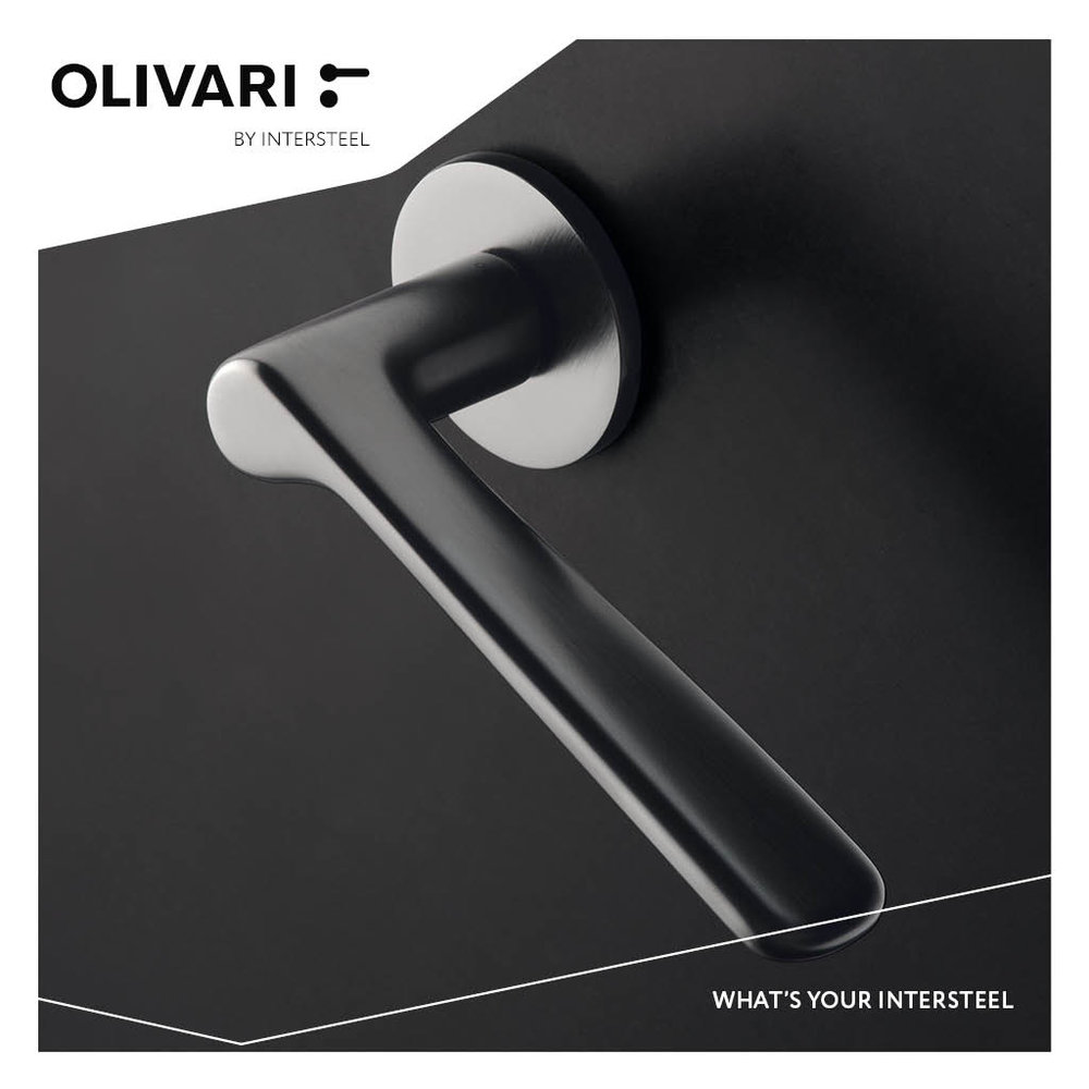 Olivari Deurklink Plume op rozet mat chroom - deurbeslag voor binnendeur - Olivari Olivari Deurklink Plume op rozet mat chroom - deurbeslag voor binnendeur - Olivari