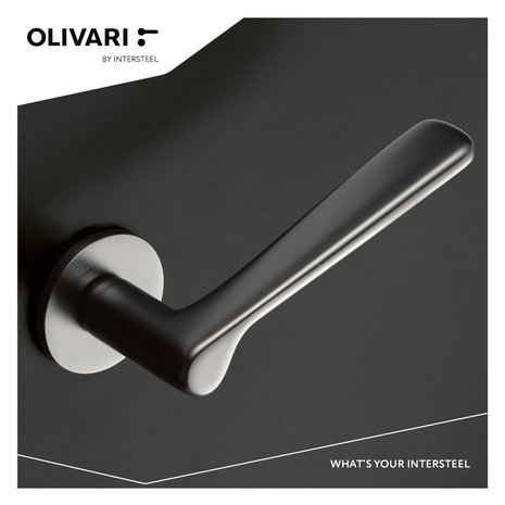 Olivari Deurklink Plume op rozet mat chroom - deurbeslag voor binnendeur - Olivari Olivari Deurklink Plume op rozet mat chroom - deurbeslag voor binnendeur - Olivari