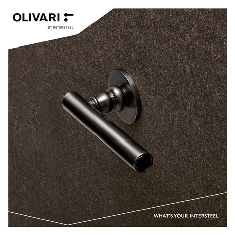 Olivari Deurklink Dolce Vita op rozet antraciet titaan PVD Olivari Deurklink Dolce Vita op rozet antraciet titaan PVD