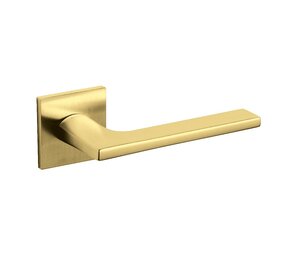 Olivari Deurklink Lotus Q op rozet messing mat titaan PVD Olivari Deurklink Lotus Q op rozet messing mat titaan PVD