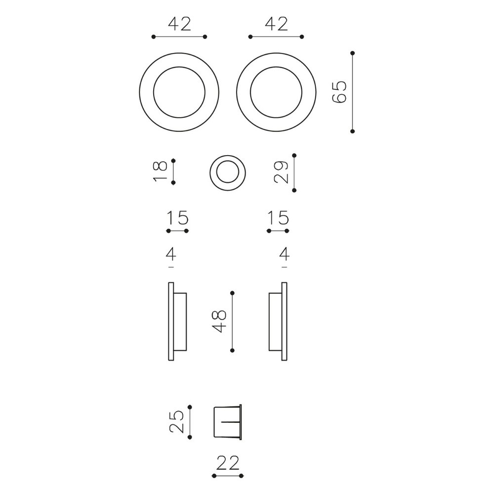 Olivari Schuifdeurkom Dante chroom Olivari Schuifdeurkom Dante chroom