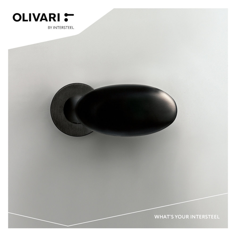 Olivari Deurknop Blindo draaibaar links antraciet mat titaan PVD Olivari Deurknop Blindo draaibaar links antraciet mat titaan PVD