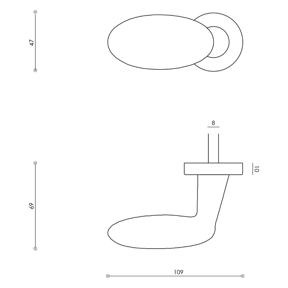 Olivari Deurknop Blindo draaibaar links antraciet mat titaan PVD Olivari Deurknop Blindo draaibaar links antraciet mat titaan PVD
