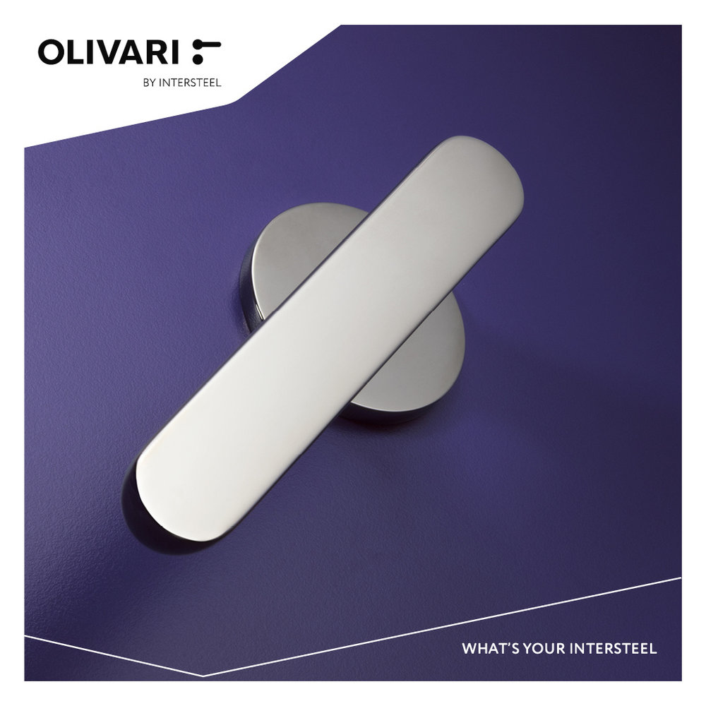 Olivari Deurklink Icona op rozet mat chroom