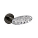 Olivari Deurklink Crystal Diamond op rozet antraciet mat titaan PVD Olivari Deurklink Crystal Diamond op rozet antraciet mat titaan PVD