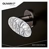 Olivari Deurklink Crystal Diamond op rozet antraciet mat titaan PVD Olivari Deurklink Crystal Diamond op rozet antraciet mat titaan PVD