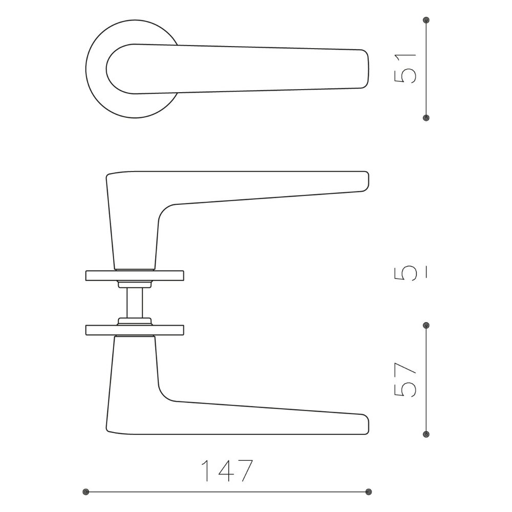 Olivari Deurklink Lugano op rozet brons mat titaan PVD Olivari Deurklink Lugano op rozet brons mat titaan PVD