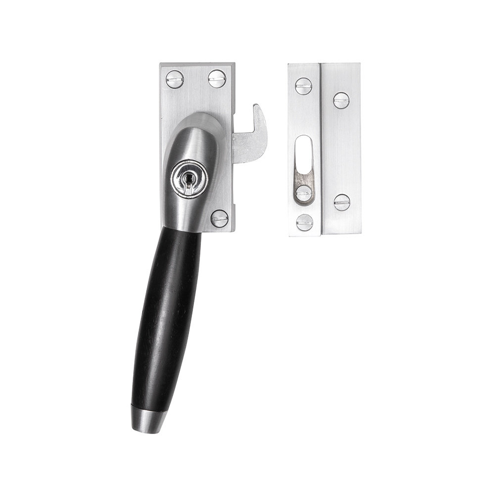 De Oude Deurklink Raamsluiting mat nikkel met slot Klassiek links De Oude Deurklink Raamsluiting mat nikkel met slot Klassiek links