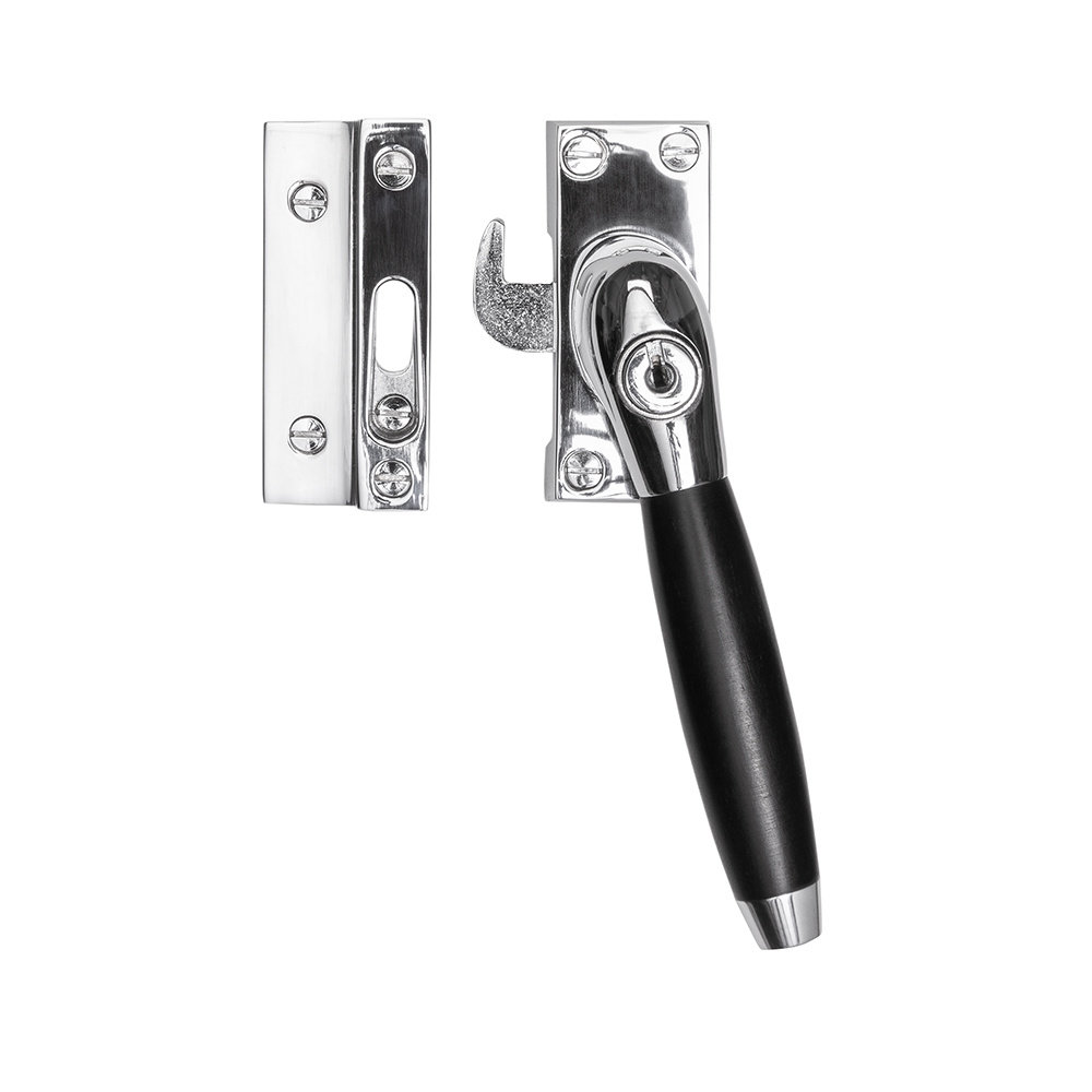 De Oude Deurklink Raamsluiting nikkel met slot Klassiek rechts