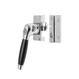 De Oude Deurklink Raamsluiting nikkel met slot Deco links De Oude Deurklink Raamsluiting nikkel met slot Deco links