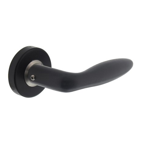 Intersteel Deurklink Jupiter op rozet mat zwart - deurbeslag voor binnendeur - Intersteel Intersteel Deurklink Jupiter op rozet mat zwart - deurbeslag voor binnendeur - Intersteel