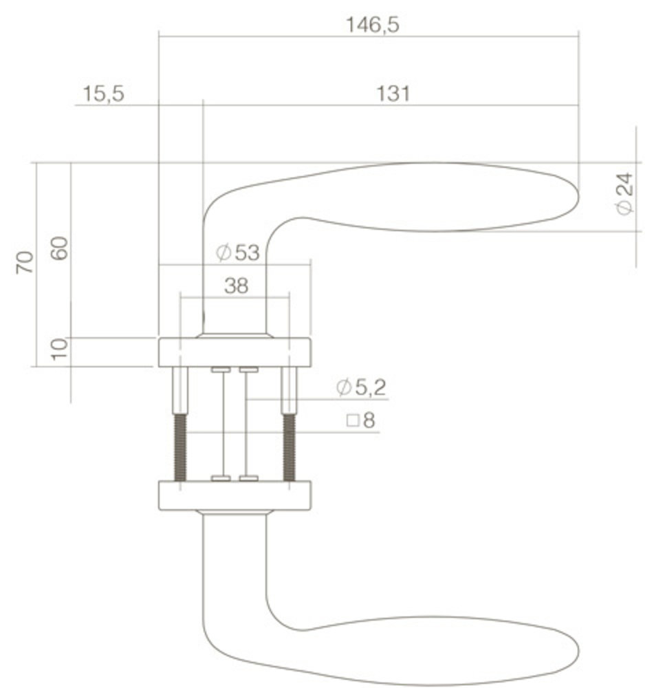 Intersteel Deurklink Jupiter op rozet mat zwart - deurbeslag voor binnendeur - Intersteel Intersteel Deurklink Jupiter op rozet mat zwart - deurbeslag voor binnendeur - Intersteel