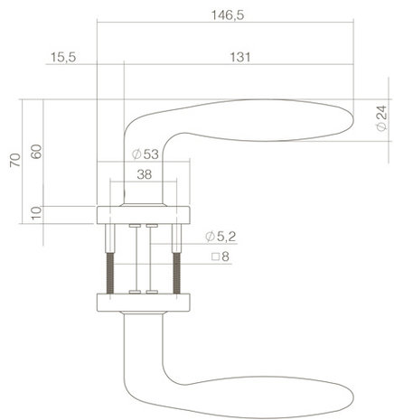 Intersteel Deurklink Jupiter op rozet mat zwart - deurbeslag voor binnendeur - Intersteel Intersteel Deurklink Jupiter op rozet mat zwart - deurbeslag voor binnendeur - Intersteel
