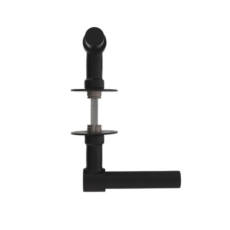 Intersteel Deurklink L/T-model met rozet 2mm RVS/zwart Intersteel Deurklink L/T-model met rozet 2mm RVS/zwart