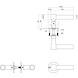 Intersteel Deurklink L/L-model met rozet 2mm RVS/zwart Intersteel Deurklink L/L-model met rozet 2mm RVS/zwart